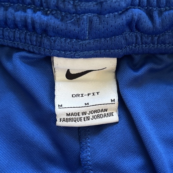 Nike Dri-fit Athletic Shirt Shorts Matching Set Vibrant Blue White Swoosh Sm/Med - Picture 6 of 11